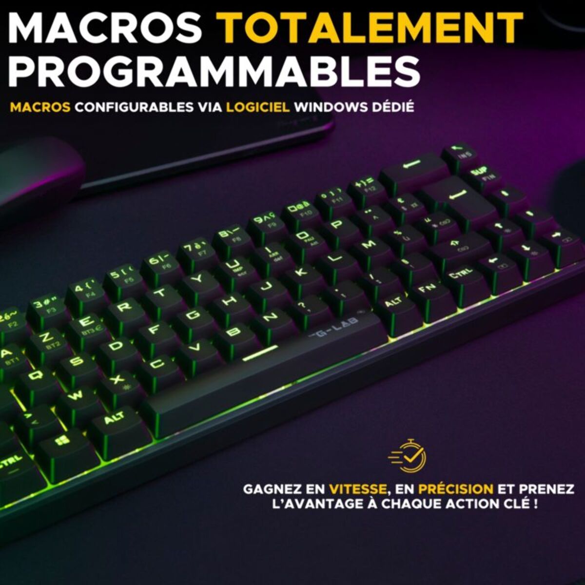 Clavier gamer THE G-LAB KEYZ titanium
