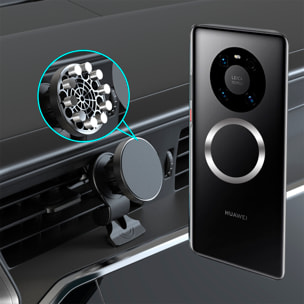 Caricatore wireless per auto Magsafe per presa d'aria, 15 W. Rimovibile per uso desktop.