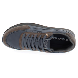 Armata di Mare Scarpe Uomo Sneakers Vintage Running con Soletta Rimovibile in Memory Foam AMU 2N812 Brown Navy