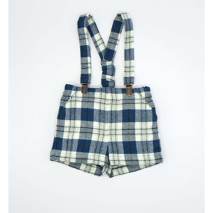 BERMUDA TIRANTES CUADROS AZUL