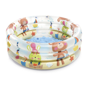 Intex Piscina Baby Pool, Tre anelli, Colori Assortiti, 61x22 cm