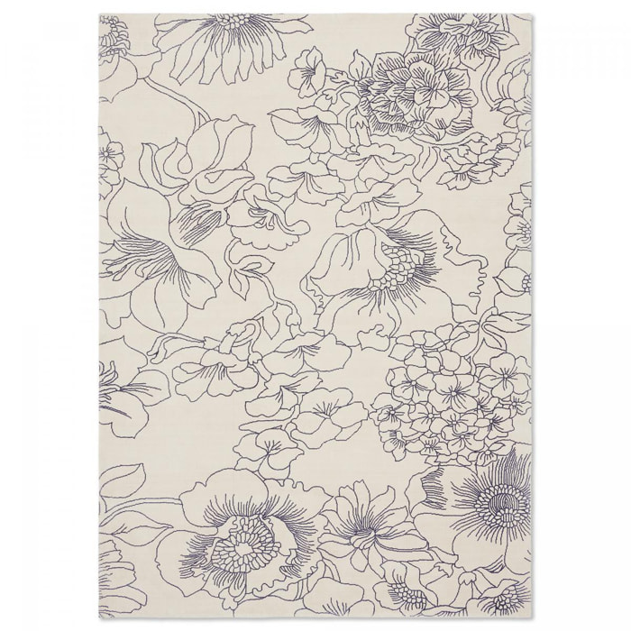 Tapis salon et chambre fait à la main en coton motif floral XEXE