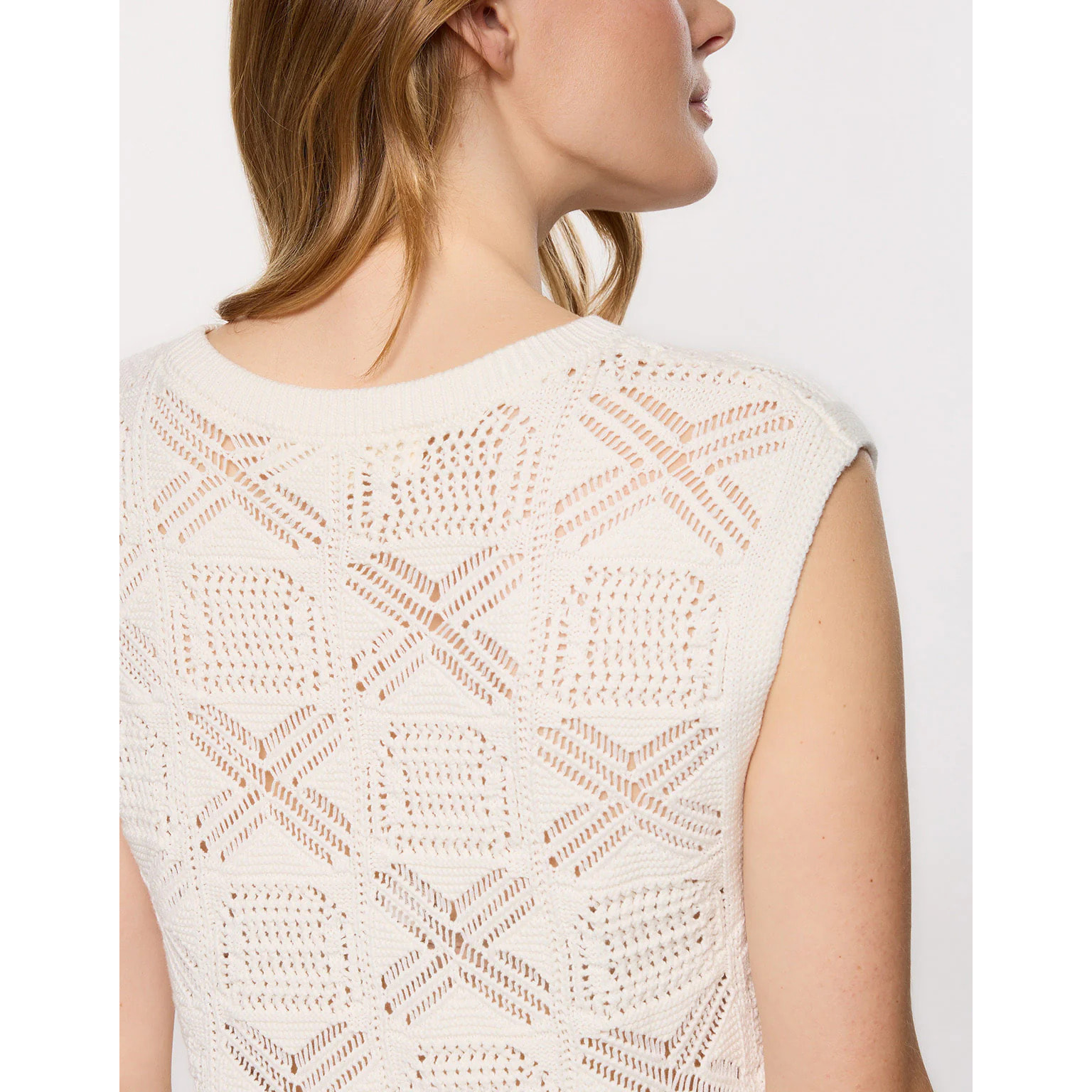 Camiseta de Punto Calado Blanco - Grapi