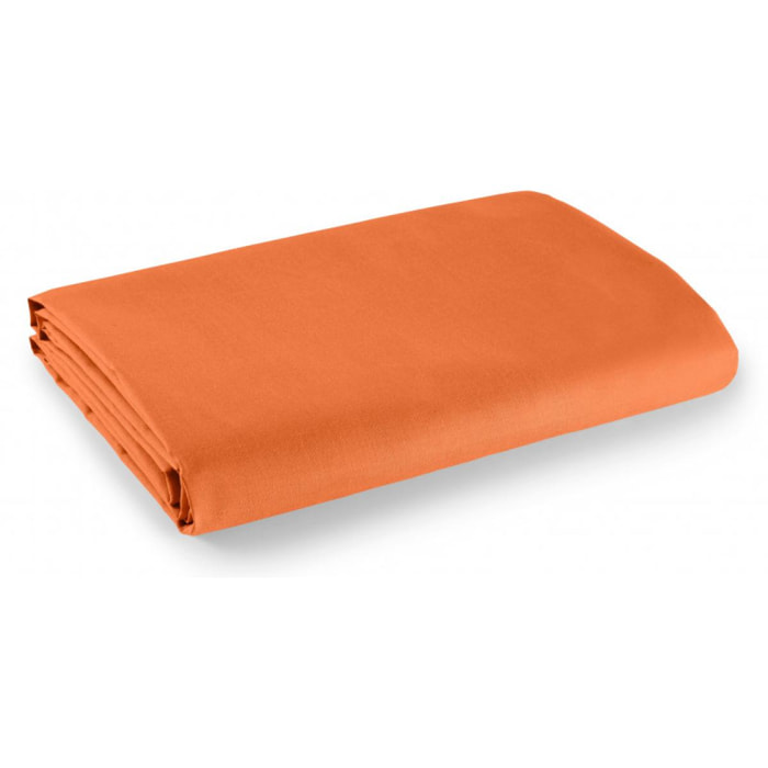 Drap plat 100% Coton / 57 fils/cm² - Orange