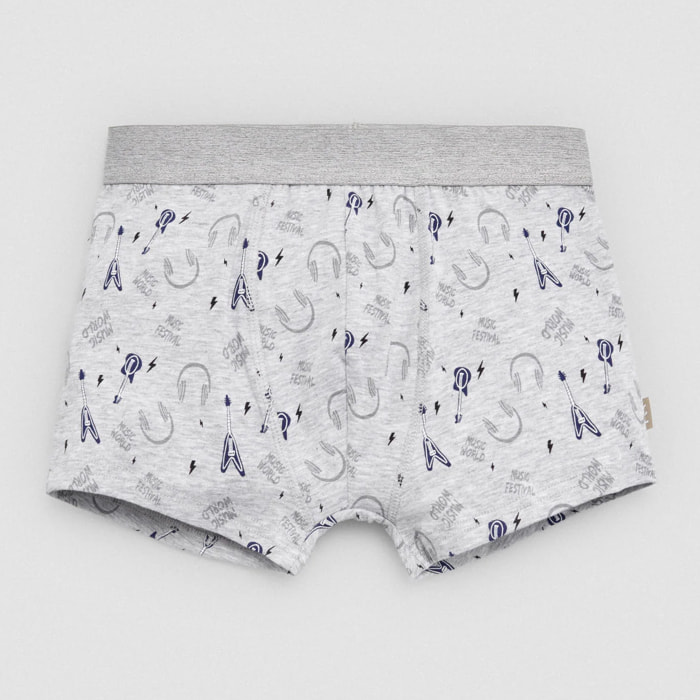 Confezione da 2 boxer da bambino con note musicali