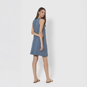 Vestido corto tirantes bambula liso