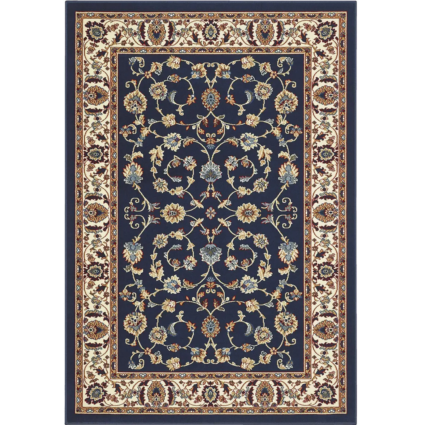 Tappeto Classsico Motivo Persiano Blu