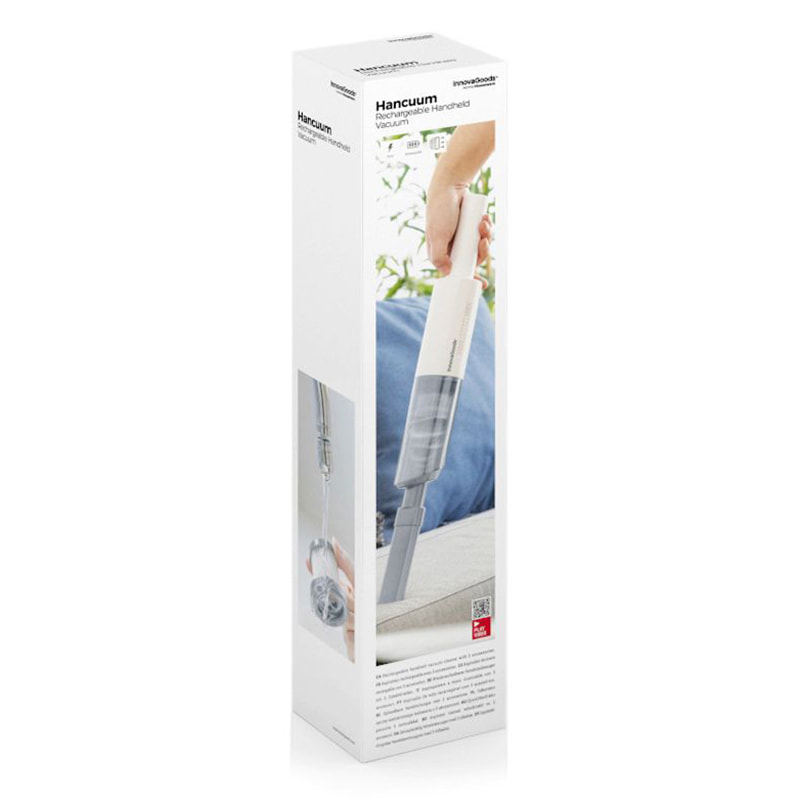 Aspirapolvere portatile ricaricabile Hancuum Home Houseware - bianco e grigio - Ø6,7x36,5 cm