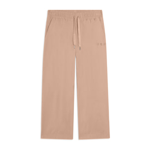 Pantaloni Sportivi Cropped con gamba Wide Leg e strass