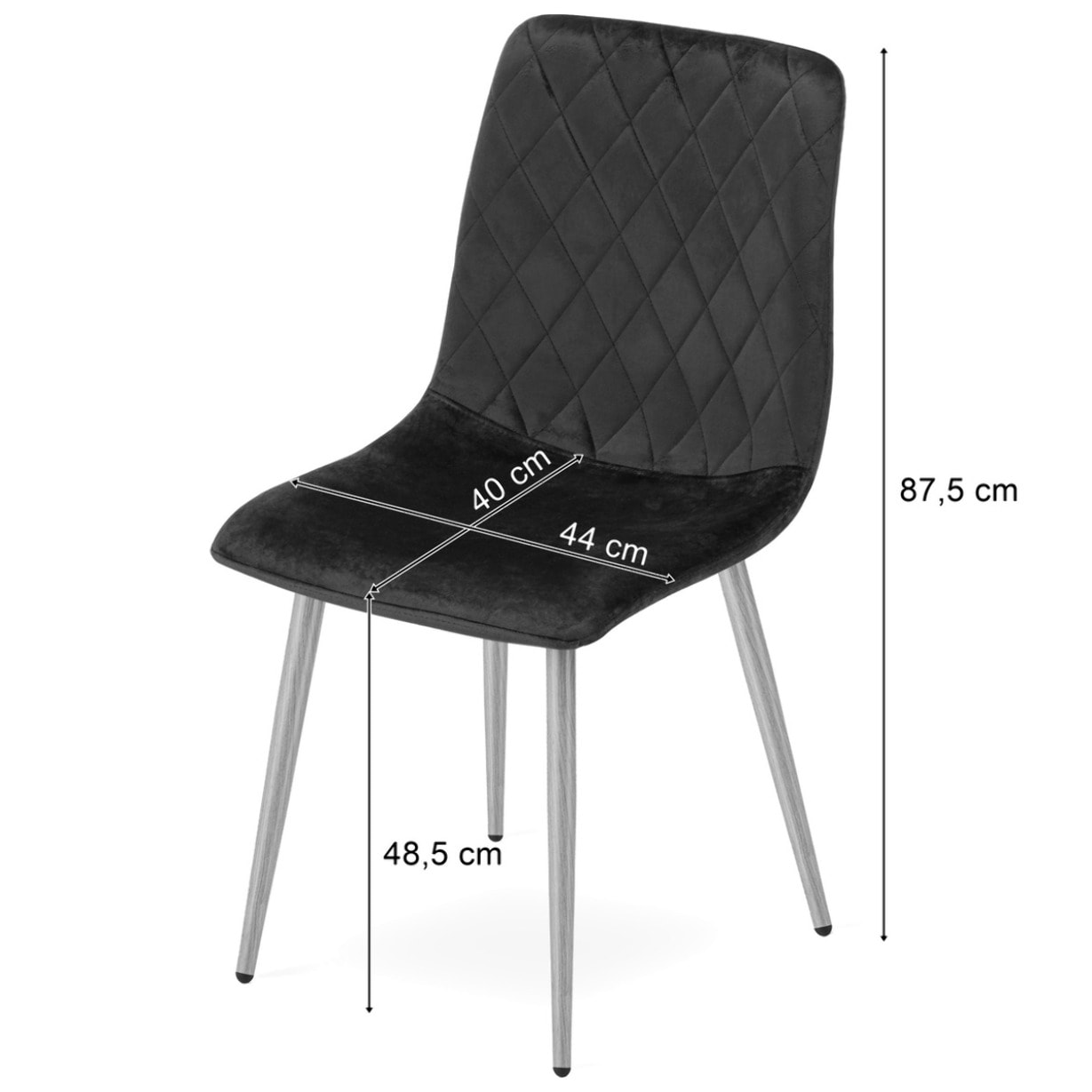 Sedia Turin in velluto beige chiaro con gambe effetto legno