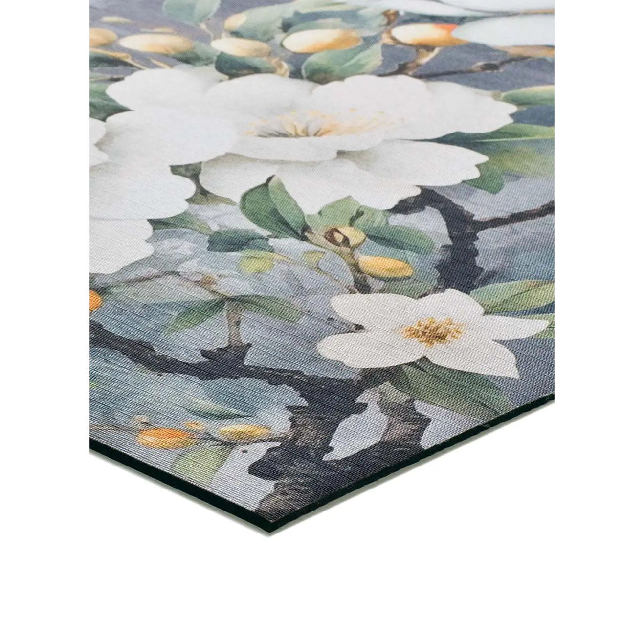 RICCI Alfombra lavable de cocina diseño floral multicolor, varias medidas disponibles.