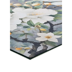 RICCI Alfombra lavable de cocina diseño floral multicolor, varias medidas disponibles.