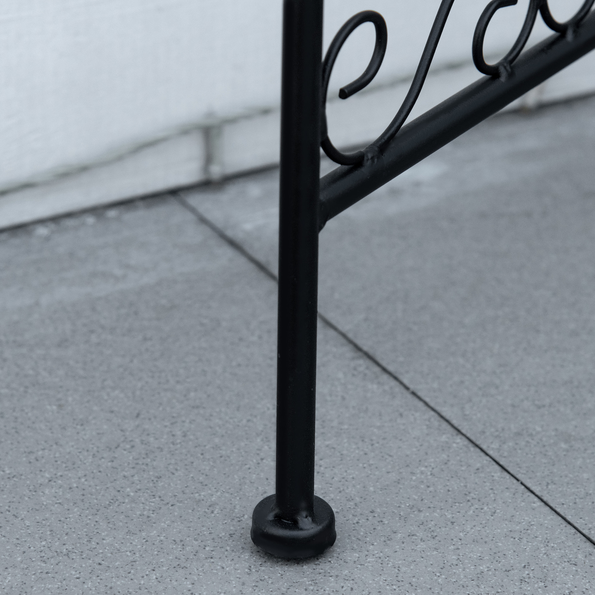Outsunny Soporte Metal para Plantas Mecetas Plegable con 3 Estantes 60x22x65 cm