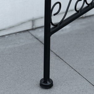 Outsunny Soporte Metal para Plantas Mecetas Plegable con 3 Estantes 60x22x65 cm