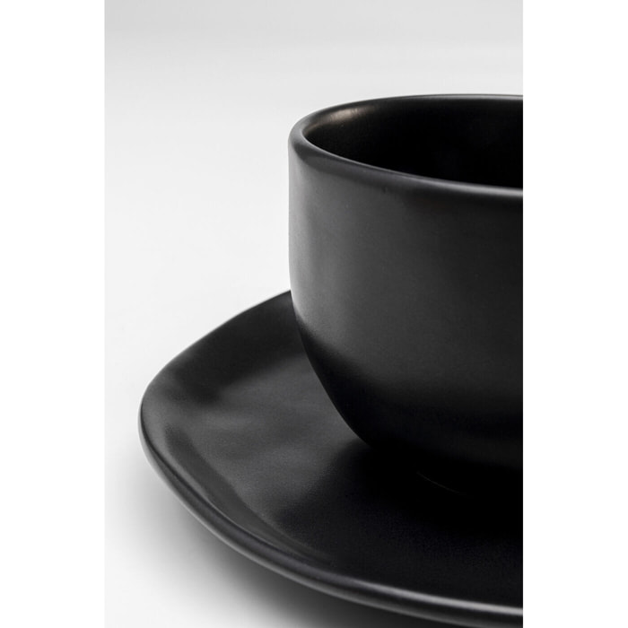 Tasses à café Organic noires set de 6 Kare Design