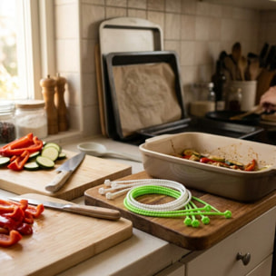 Lot de 6 ficelles alimentaires réemployables en silicone Fackelmann Basic
