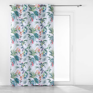 Rideau tamisant esprit exotique - Blanc