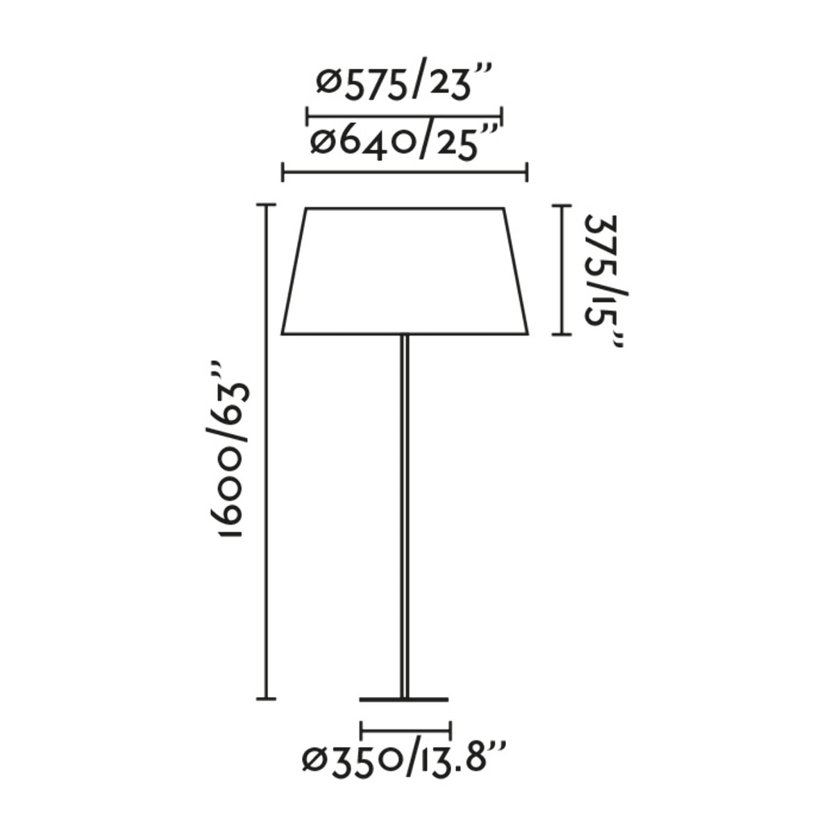 WINDSOR Lampadaire noire/gris