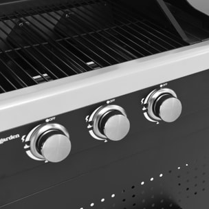 Barbecue duo au gaz VESUVIO - 3 brûleurs + plancha 3 brûleurs