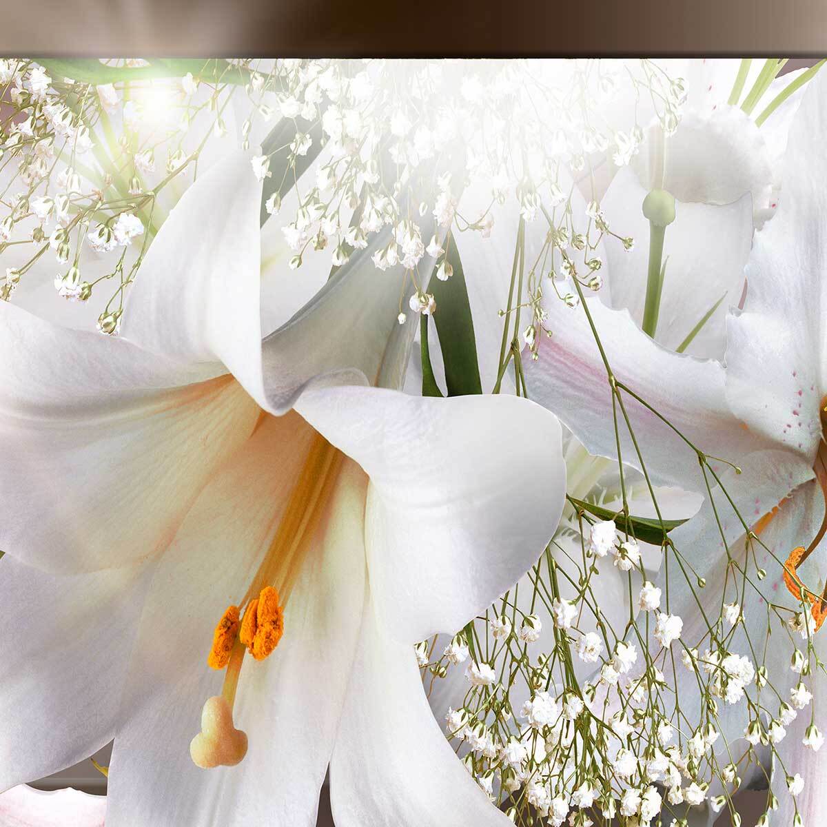 Tableau bouquet de fleurs éternelles - 80x50 cm Toile imprimée