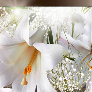 Tableau bouquet de fleurs éternelles - 80x50 cm Toile imprimée