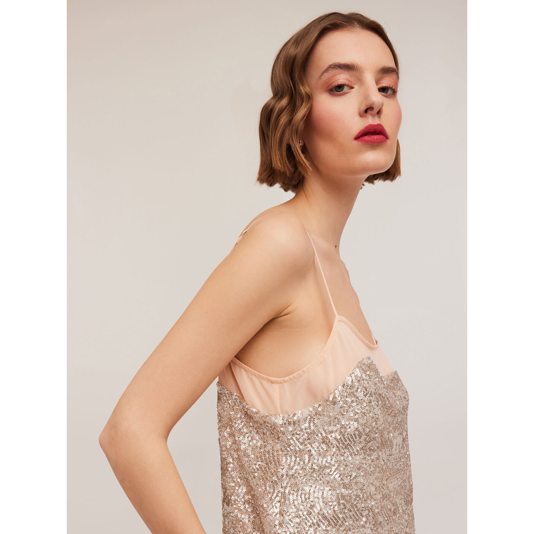 Motivi - Top full paillettes - Rosa