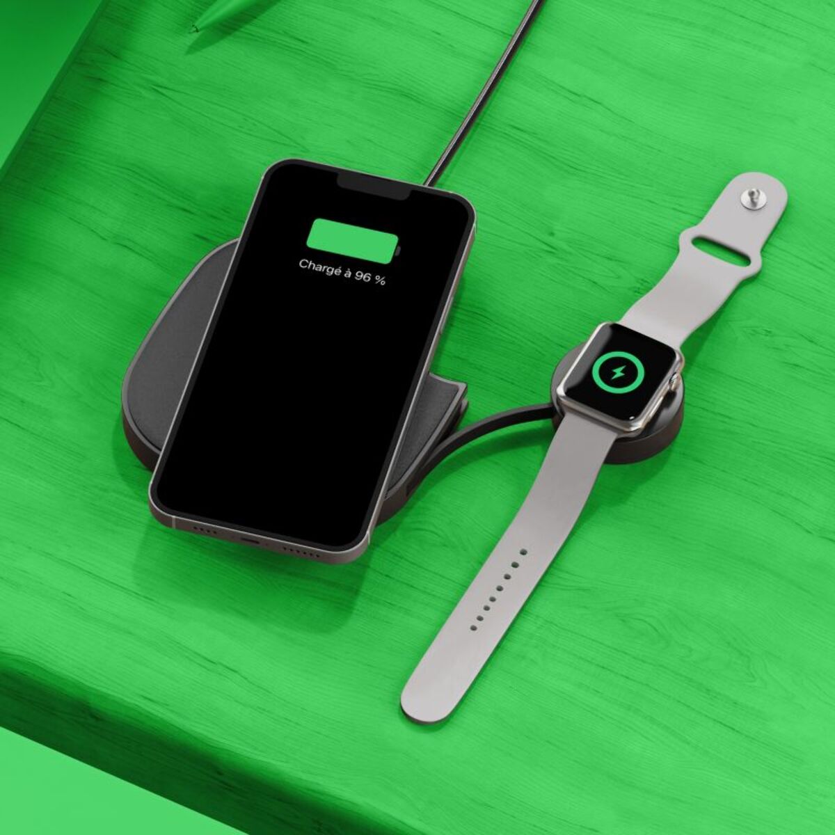 Chargeur induction XMOOVE pad sans fil 2 en 1