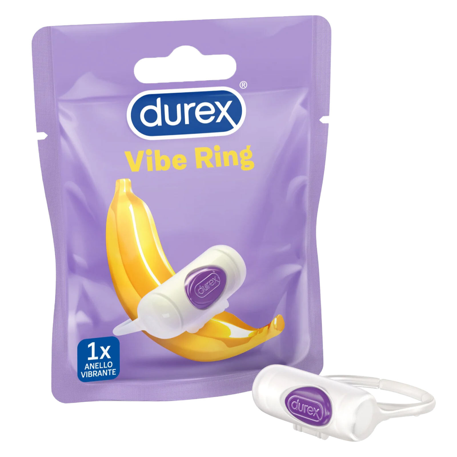 Durex Vibe Ring Anello Vibrante Elastico e Silenzioso ad Azione Stimolante