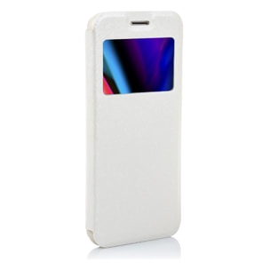 DAM CUSTODIA A LIBRO CON CHIUSURA MAGNETICA A FINESTRA Iphone 7 Plus/ Iphone 8 Plus 7x1x14 Cm. Colore bianco