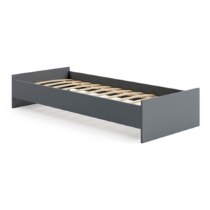 Letto singolo KARO 190x90 grigio per ragazzi