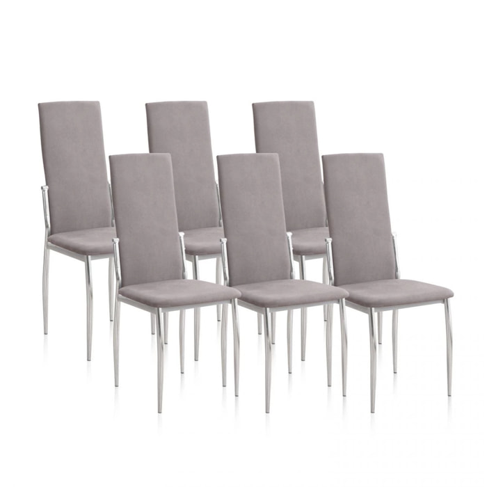 Pack 6 sillas de comedor Sakura Gris Marengo Sakura