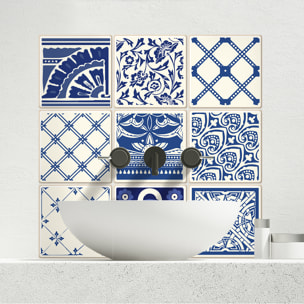 Stickers muraux - Sticker Mural Carrelage adhésif Cuisine Salle de Bain - 9 STICKERS CARRELAGES AZULEJOS BARTOLOMEO