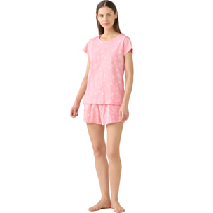 Pigiama donna in cotone manica corta e pantalone corto articolo tropical Noidinotte