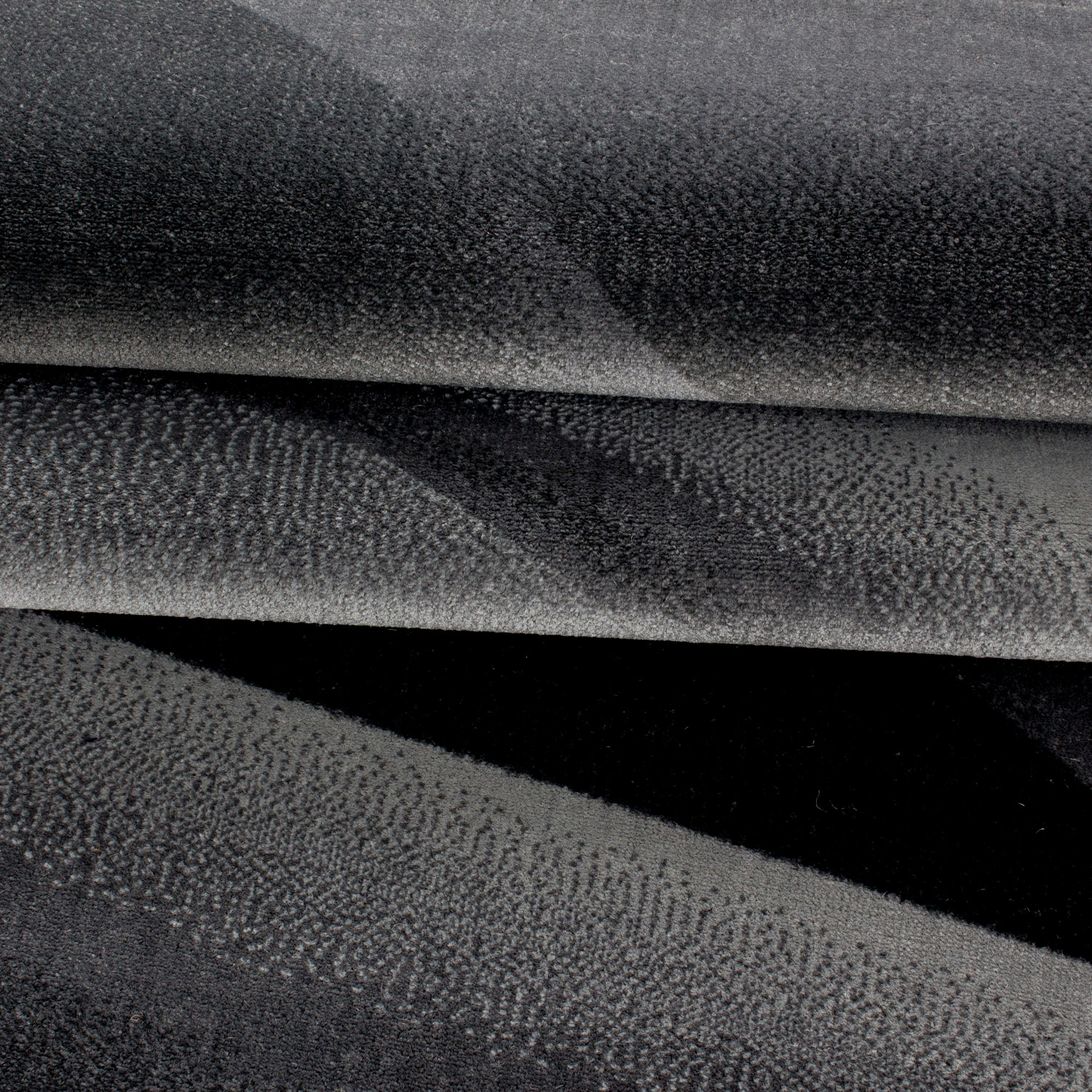 MIAMI - Tapis de salon à motif graphique noir - MIA6590NOI