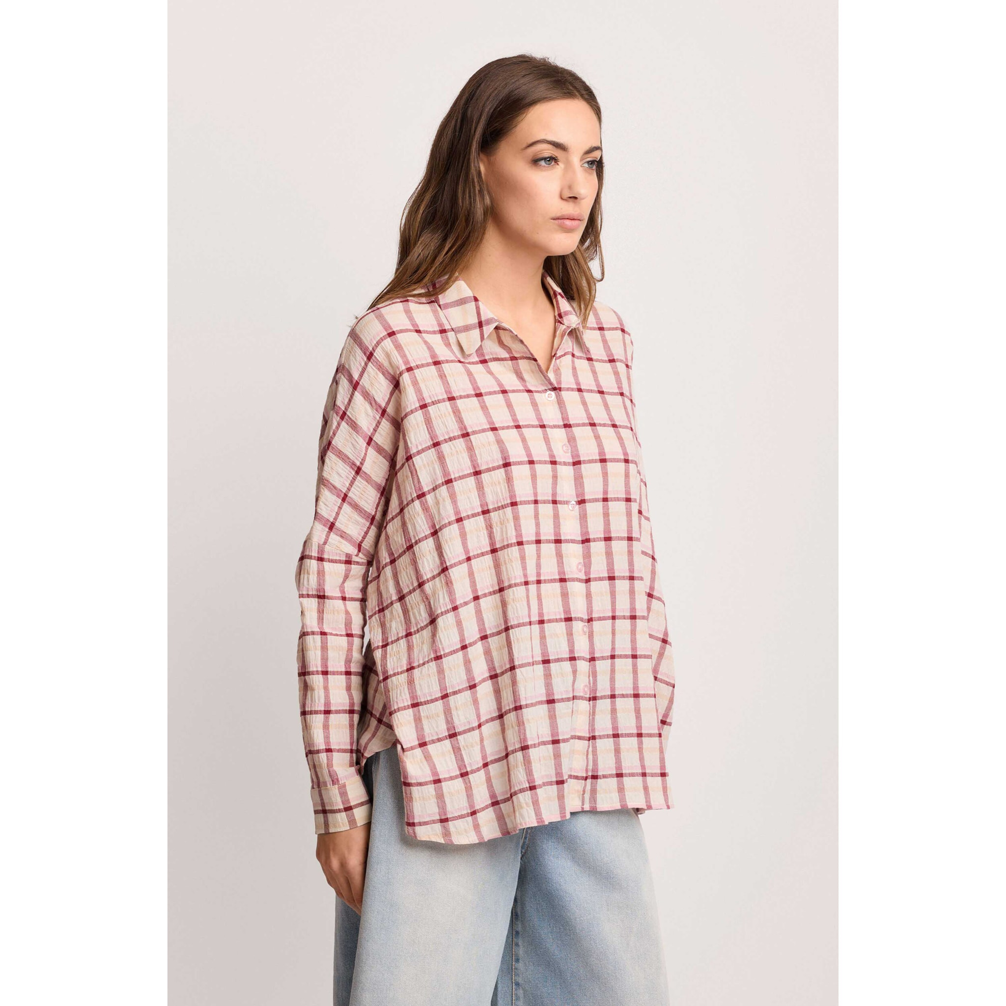 Kocca - Camicia over a quadri Donna, Quadri, Colletto di camicia