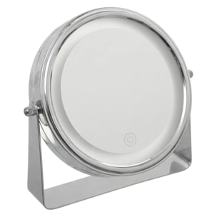 Miroir rond et rotatif à led 19cm