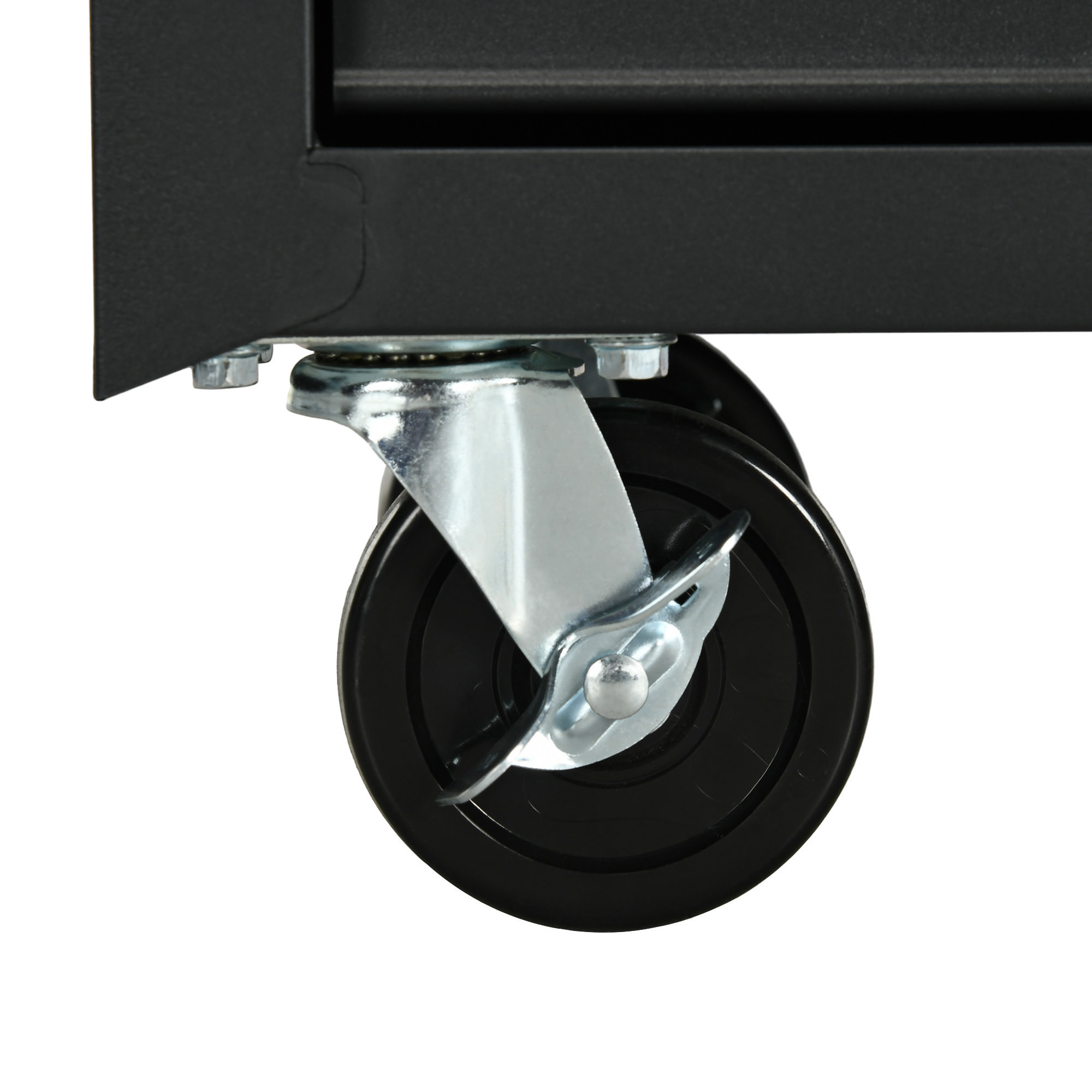 Carro de Herramientas con 7 Cajones, Carro de Taller con Cerradura, Asa, 2 Ruedas con Freno de Bloqueo, para Garaje, Hogar, Negro