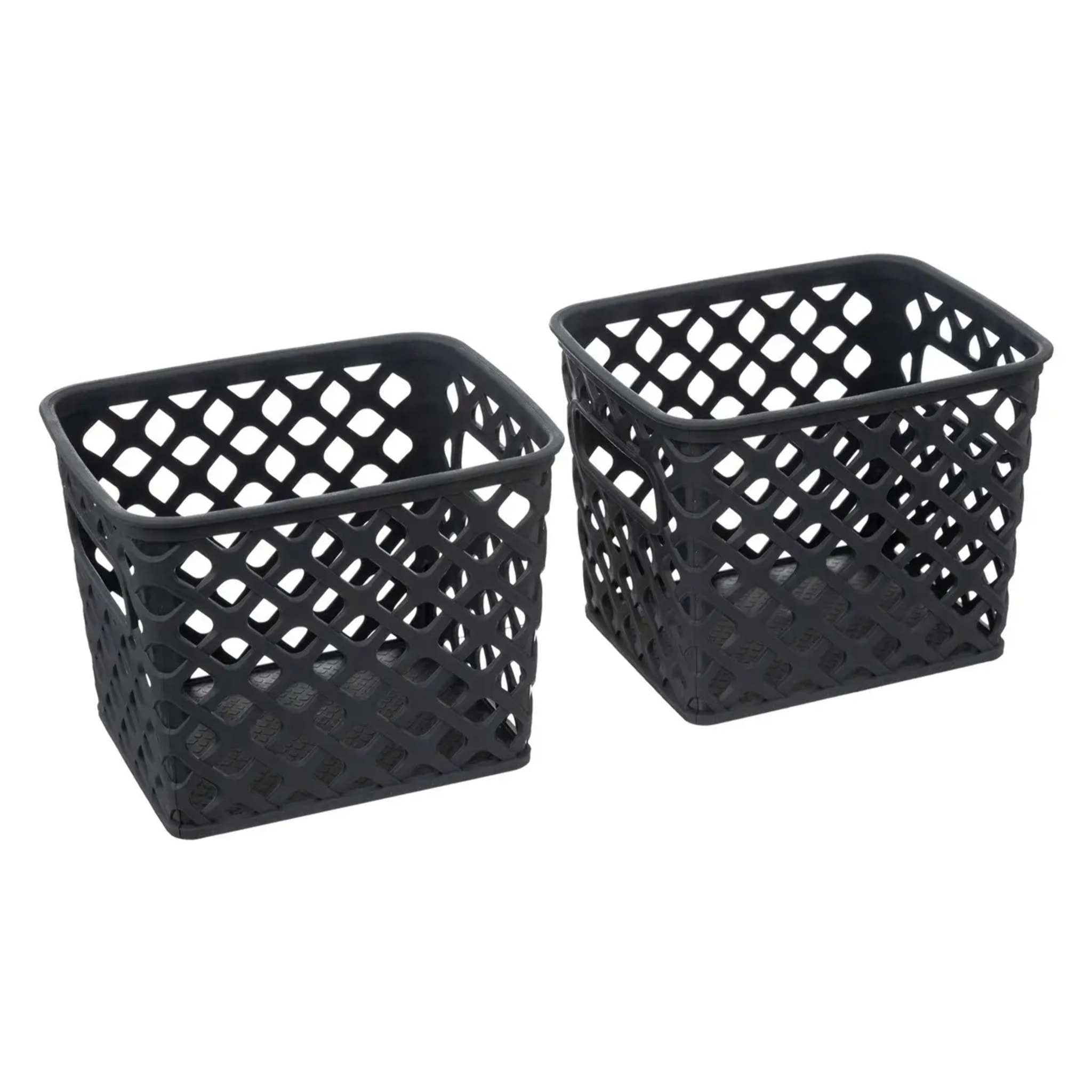 Lot de 4 paniers Folk gris