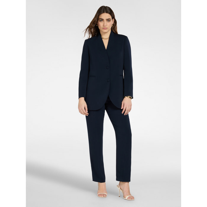 Elena Mirò - Pantaloni in cady - Blu