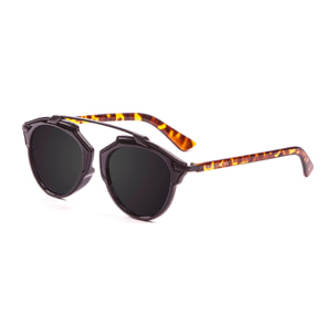 Gafas de sol PALO ALTO SANTORINI - Negro mate / Ahumada y patillas en marrón demi