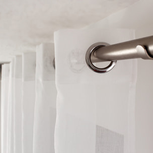 Voilage uni brodé Cornely - Blanc