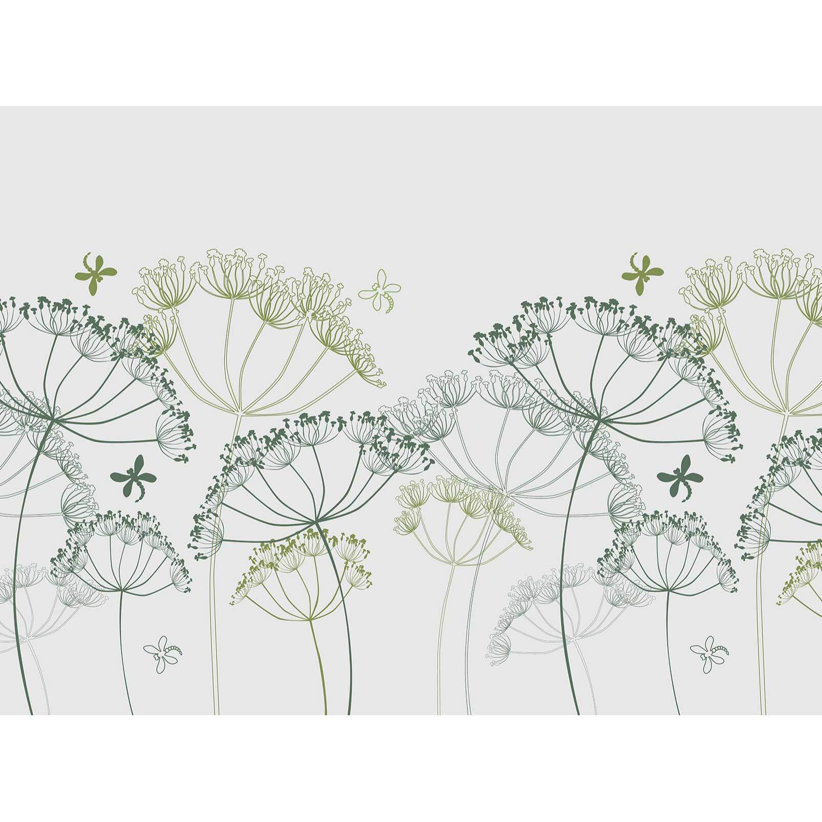 Papier peint panoramique Pissenlits et lucioles  Intissé