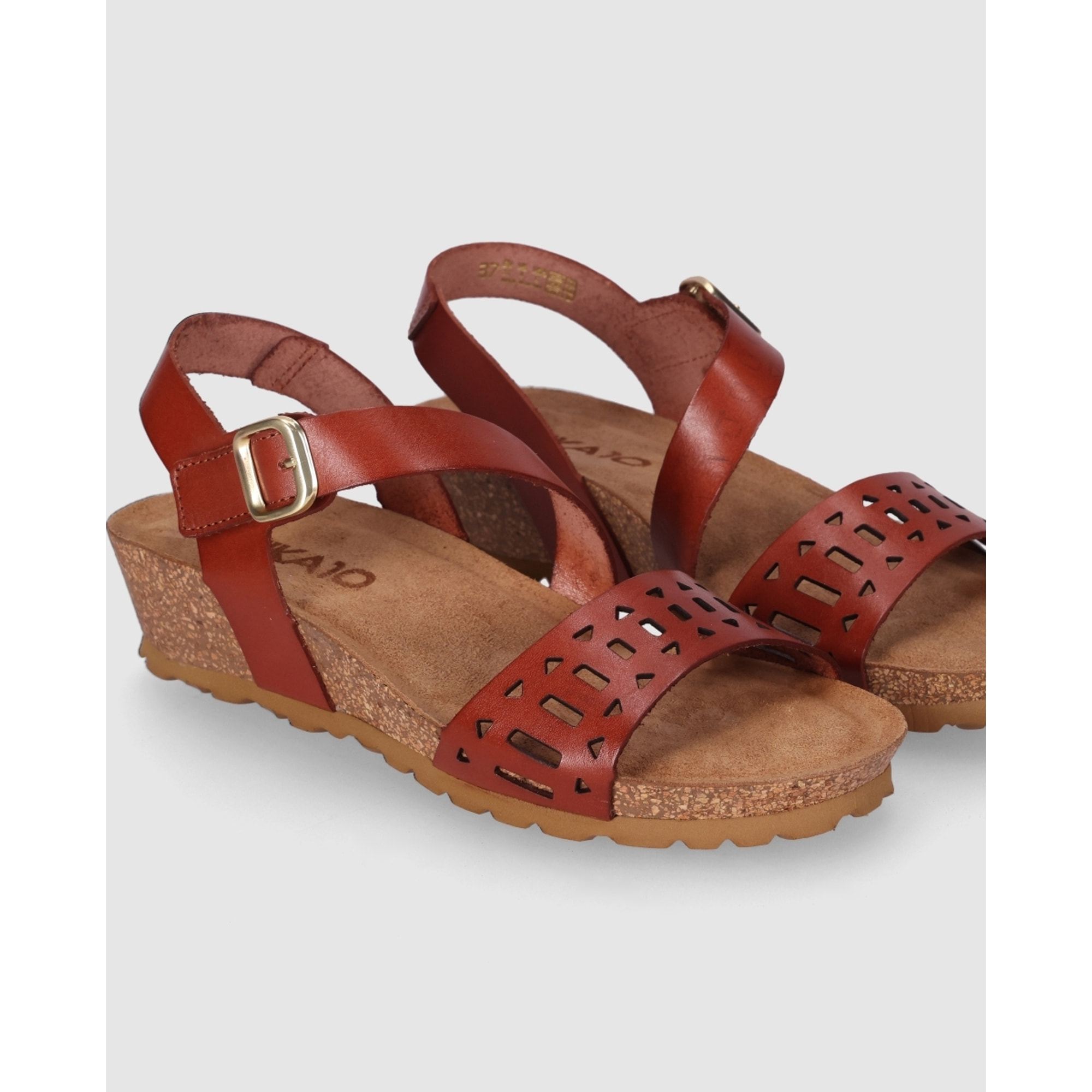 Sandalias de Piel - Cuero - Tacón: 3 cm