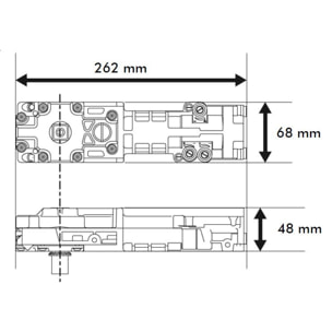 Système de fermeture à freinage hydraulique Janus Linteau SEVAX - Sans axe - F3 PMR sans arrêt - SN312688