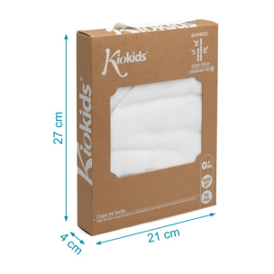 TOALLA BAÑO BAMBÚ PARA BEBÉS BLANCA