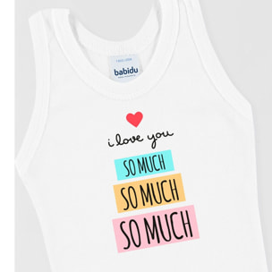 Body bebé tirantes personalizado frases