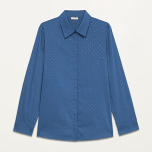 Oltre - Shirt with crystals - Azul