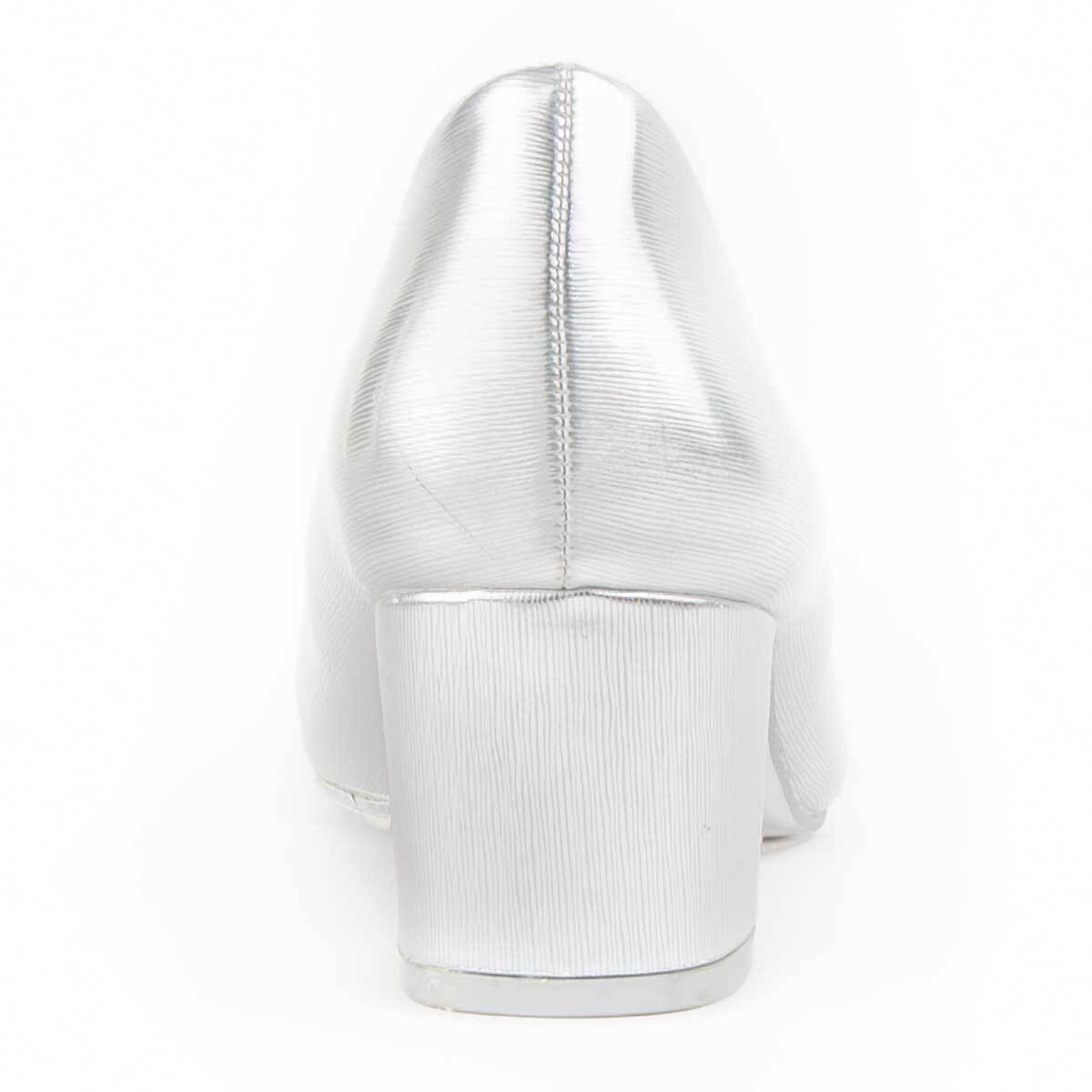Zapato De Tacón - Plateado - Altura: 5 Cm