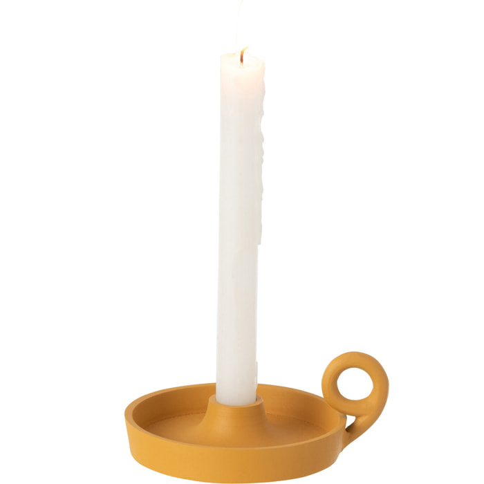 J-Line photophore Plateau Rond - aluminium - ocre
