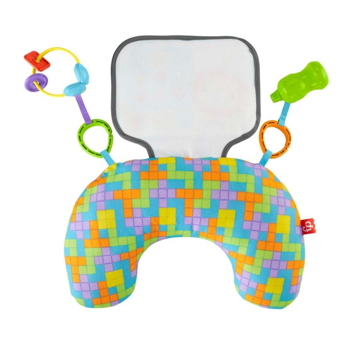 Fisher Price Cuscino Baby Gamer giocattolo sensoriale per giocare distesi sul pancino, dalla nascita in su unisex Fisher-Price Multicolor